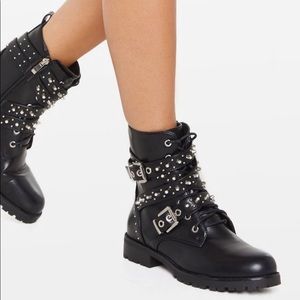 Nasty Gal - Looks Stud On You Biker Boots
